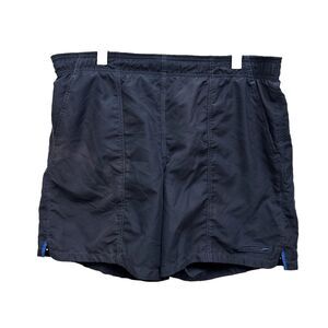 Speedo Swim Trunks Summer Shorts Quad Stitching M Lined Vintage Navy Blue Flaw